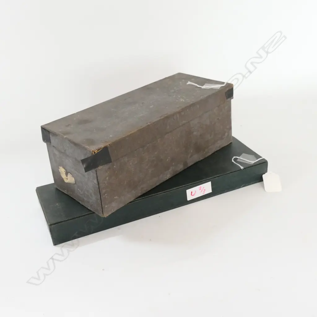 2 BOXES OF VINTAGE MICROSCOPIC SLIDES: GENERAL PHYSIOLOGY AND BOTANY Image 1++